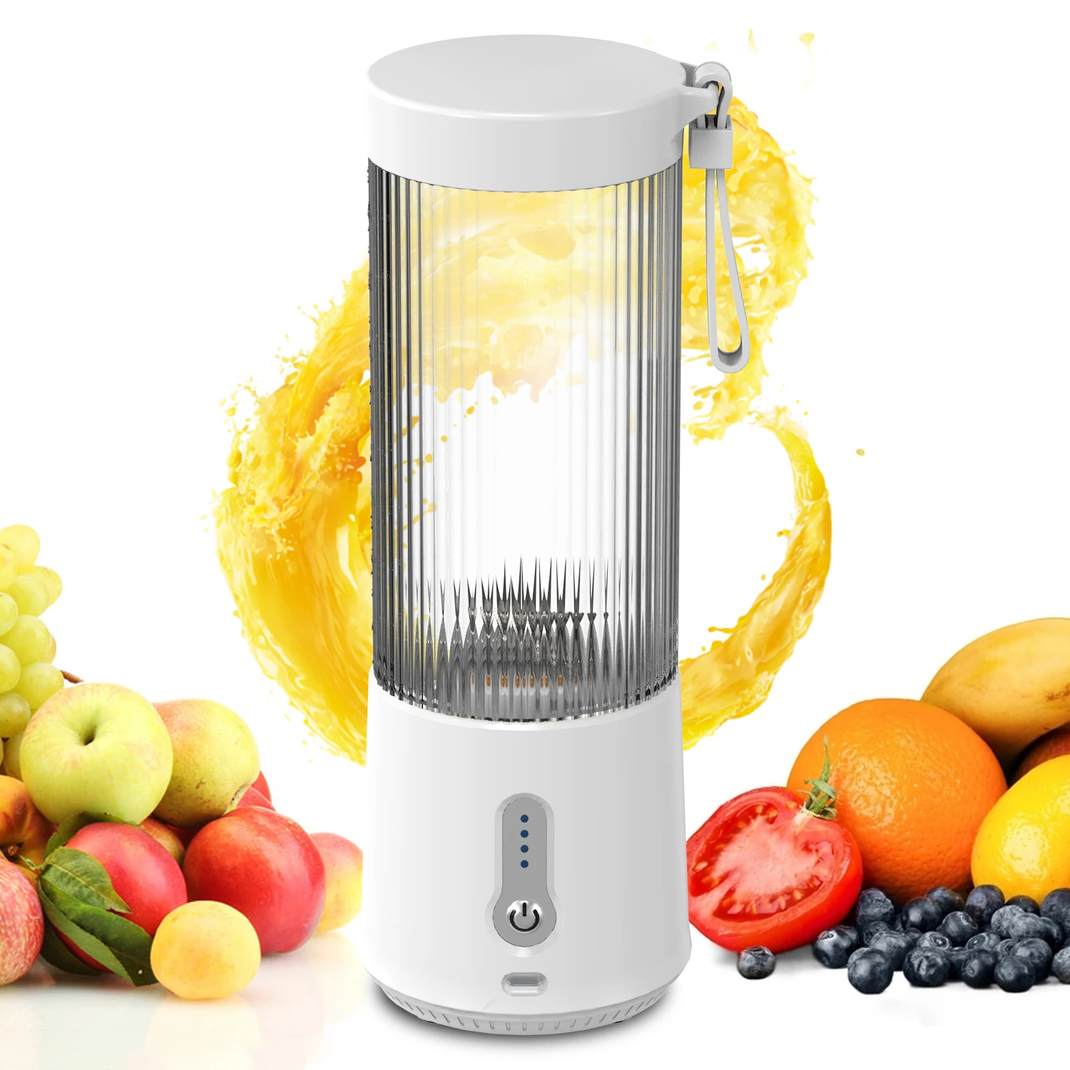 

Food Grade Material 450ml Portable Blender USB Rechargeable with Self Cleaning Juicer for Blending Ice Hand Blender