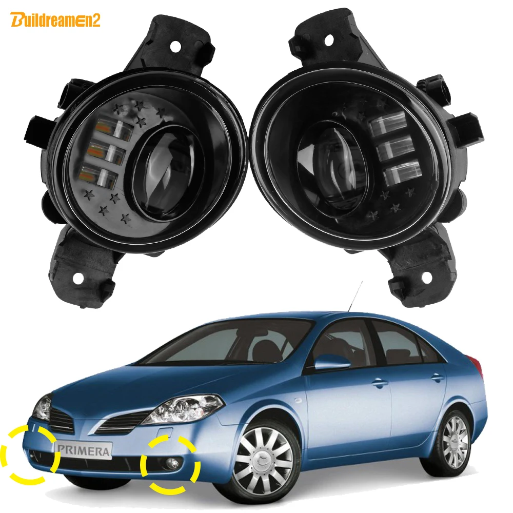 2 Pieces 30W Car External LED Fog Light DRL Daytime Running Lamp For Nissan Primera P12 2001 2002 2003 2004 2005 2006 2007 2008