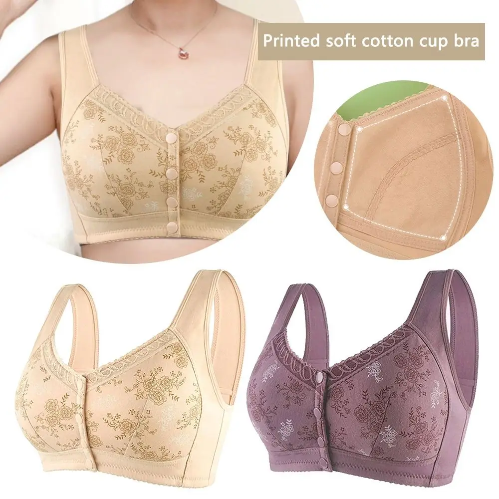 

Comfortable Brassiere Cotton Full Cup Bra Stylist Bra Floral Wirefree Bra Women Bra