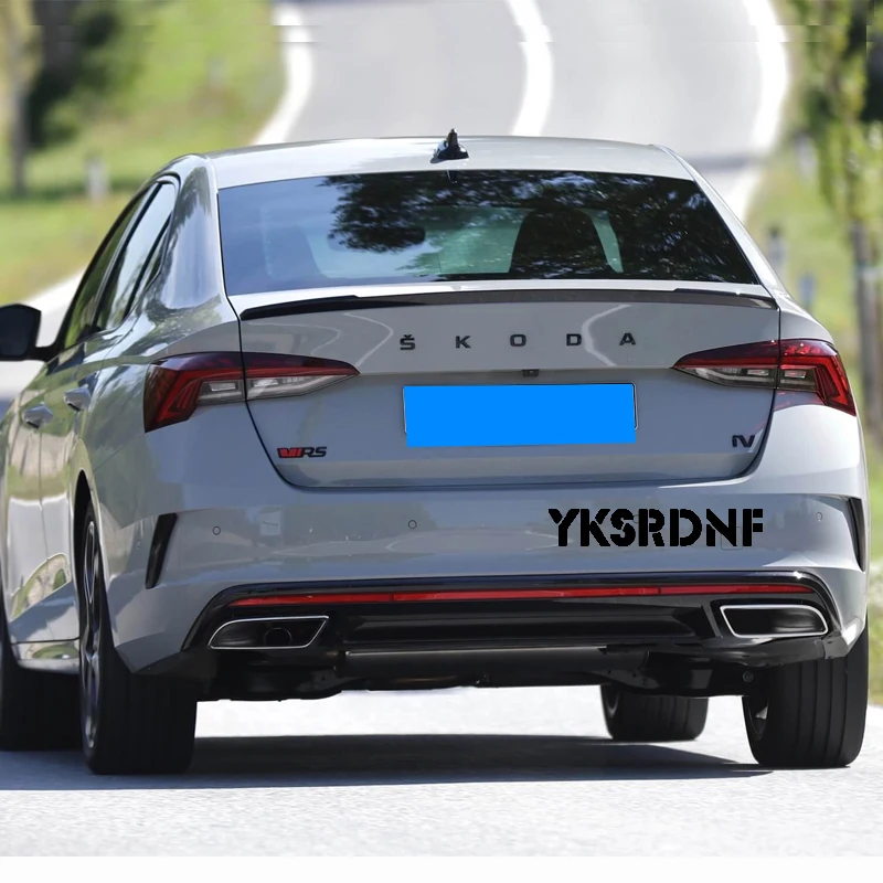 Dla Skoda Octavia 2020 2021 Spoiler w stylu V Stylizacja samochodu ABS Niepomalowany kolor Tylne skrzydło bagażnika Dekoracja samochodu — zdjęcie 3