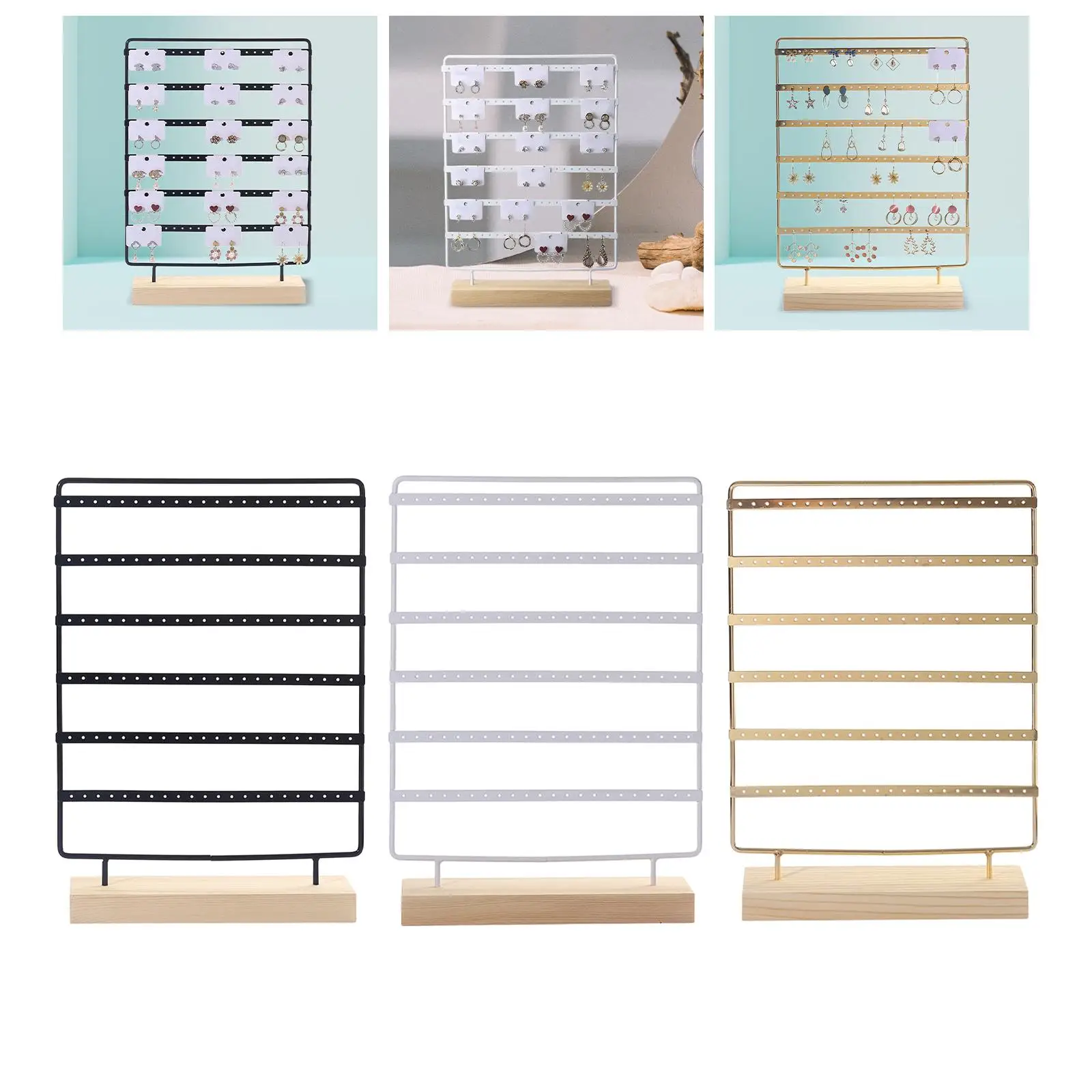 Rak Display Organizer perhiasan anting-anting gantung untuk lemari meja toko