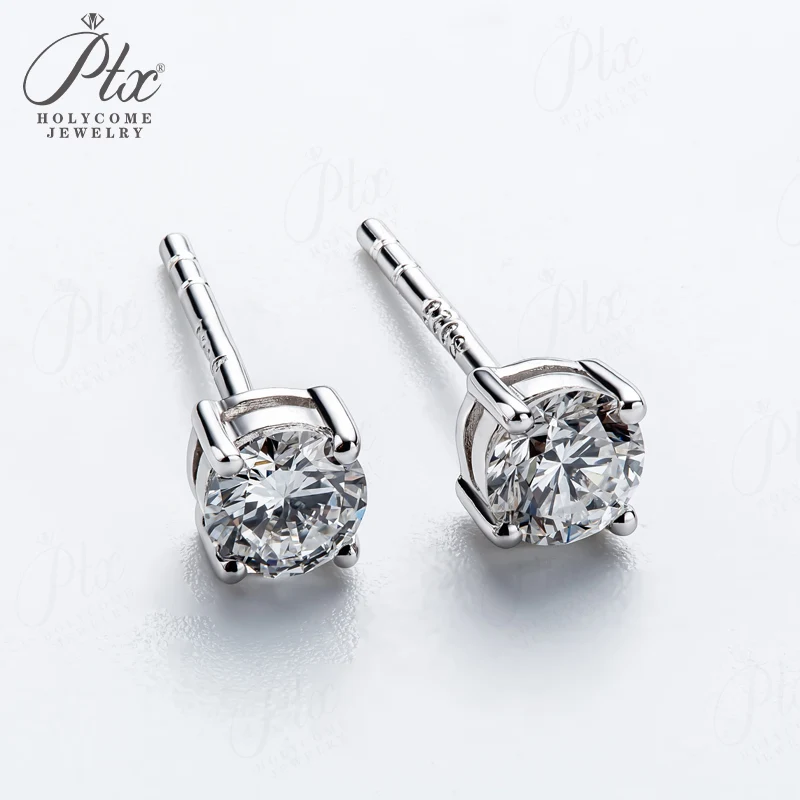 Laborgezüchtete Diamant-Ohrstecker 3mm Runde Form 925 Sterling Silber Vierkant-Fassung Edles Geschenk Großhandel Holycome Schmuck – Detail 8