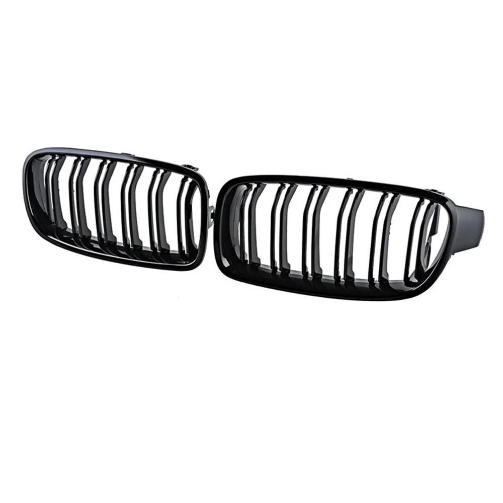 

BAZIT 3 Series F30 F35 2012-2019 ABS Glossy Black Double Line Kidney Front Grille Dual Slat Front Grille for BMW