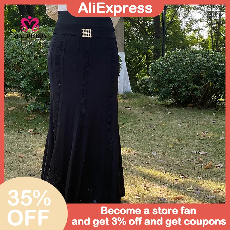 Women\'s Luxury Long Skirts Ladies Skirt for Special Occasions Buckle Flower Net Design Bottoms Silk Elegant Skirts Female 2022