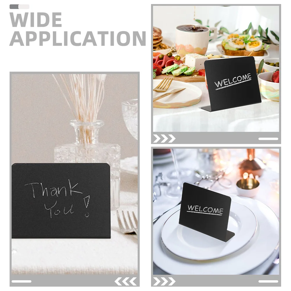 5Pcs Small Chalkboard Signs Erasable Standing Message Board for Shop Tabletop Use Price Food Labels Notice Decor Writing Surface