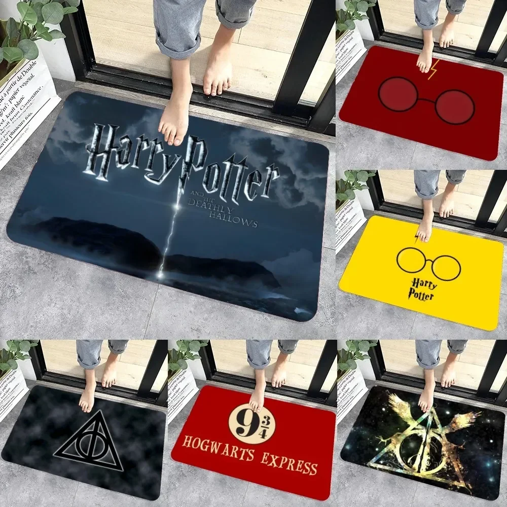 BEAST KINGDOM H-Harry-Movie-P-Potter Floor Mat Graphic Printed Flannel Doormats for Bathroom Kitchen Entrance Carpet Home Decor