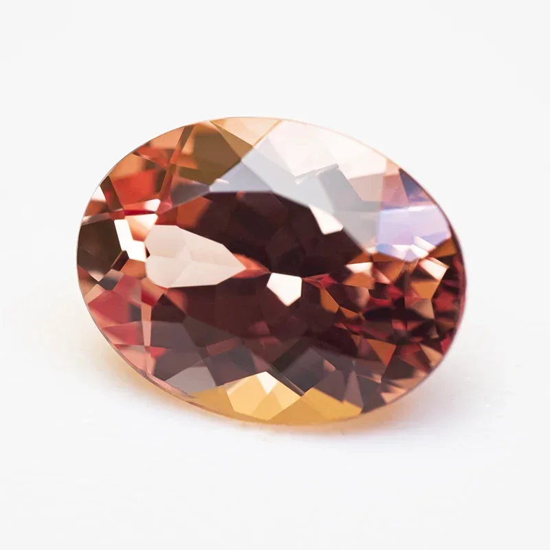 Top Lab Grown Sapphire Oval Shape Sunset Orange Color Charms Gemstones for Diy Jewelry Making Material Selectable AGL Certifica