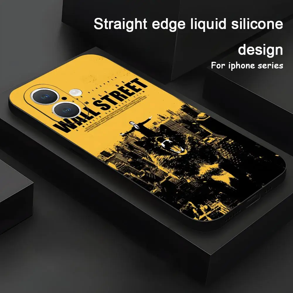 เคสโทรศัพท์ลายหนังหมาป่าแห่งวอลล์สตรีท สำหรับ iPhone 17 16 15 14 13 12 11 X XR XS 8 Plus Mini Pro Max เคสนิ่มสีดำกันกระแทก