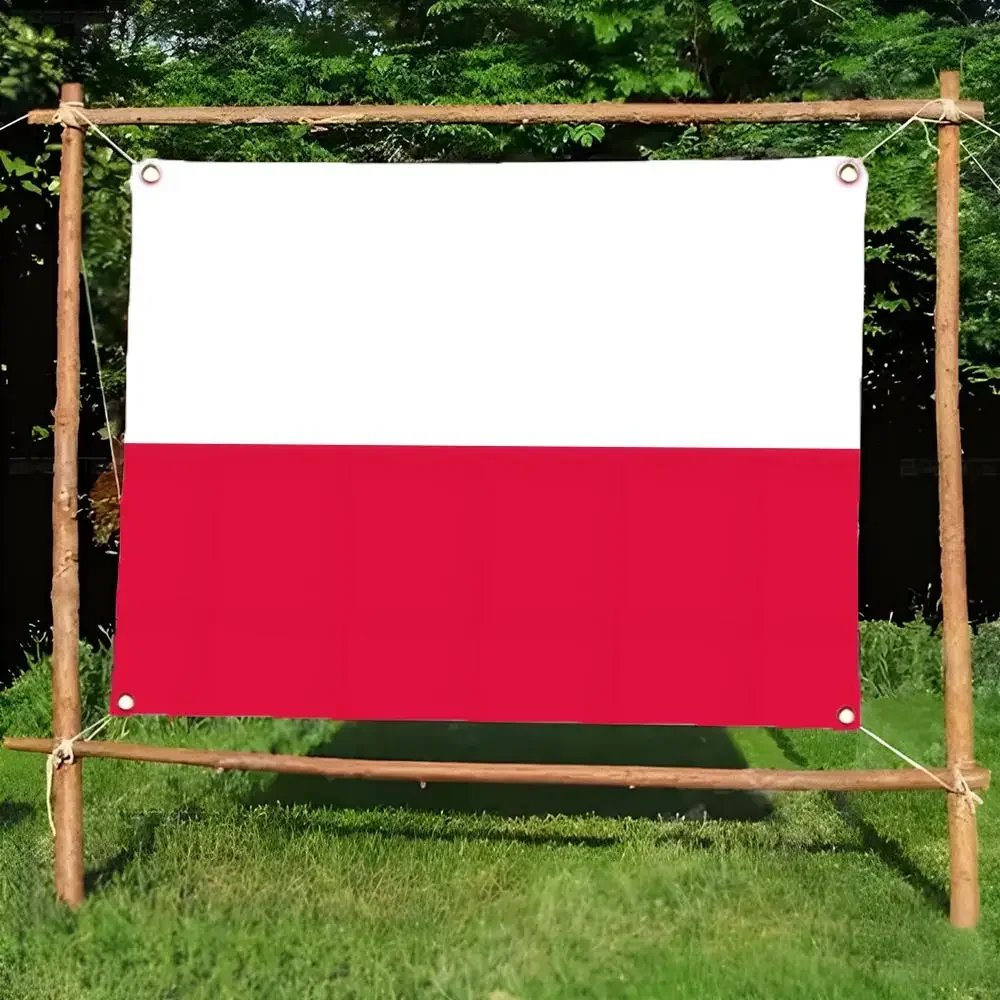 country national Flags of Poland Flags Borderless four-ring ornament indoor outdoor decoration effortless to hang