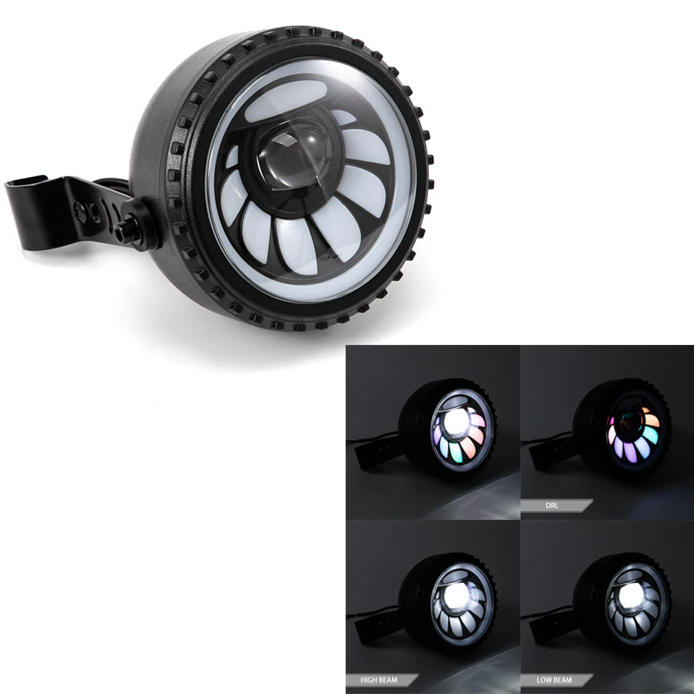 

5.75 Inch Motorcycle Led Headlight Retro Round 12v 26w 6500k Led Headlamp With Bracket Kit Modified Parts