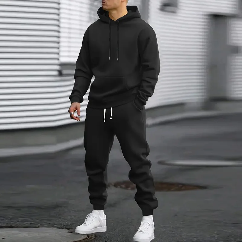 2026 popular two-piece men's sportswear jogging suit sportswear hooded sweatshirt zipper sweatshirt autumn and winter clothing