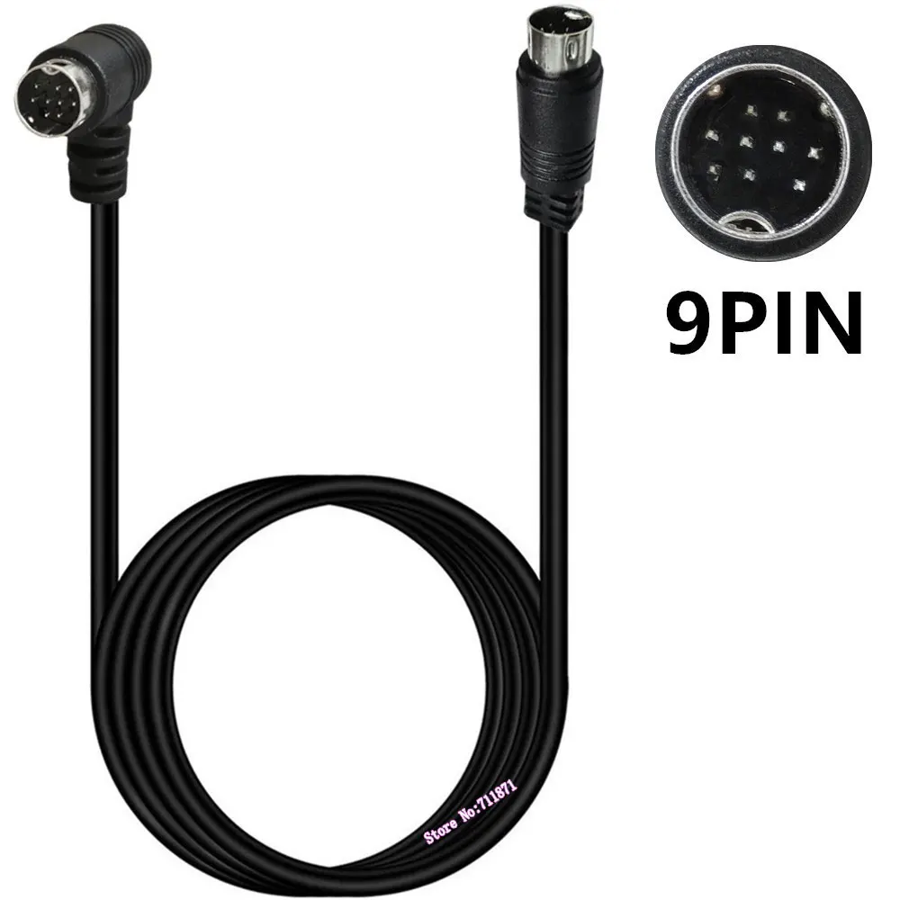 9 إبرة 9 دبوس صغير Din S-فيديو كابل خط الزاوية اليمنى الكوع 9P 9Pin S فيديو صغير DIN سلك كابل الحبل 9 دبوس مين سلك الحبل