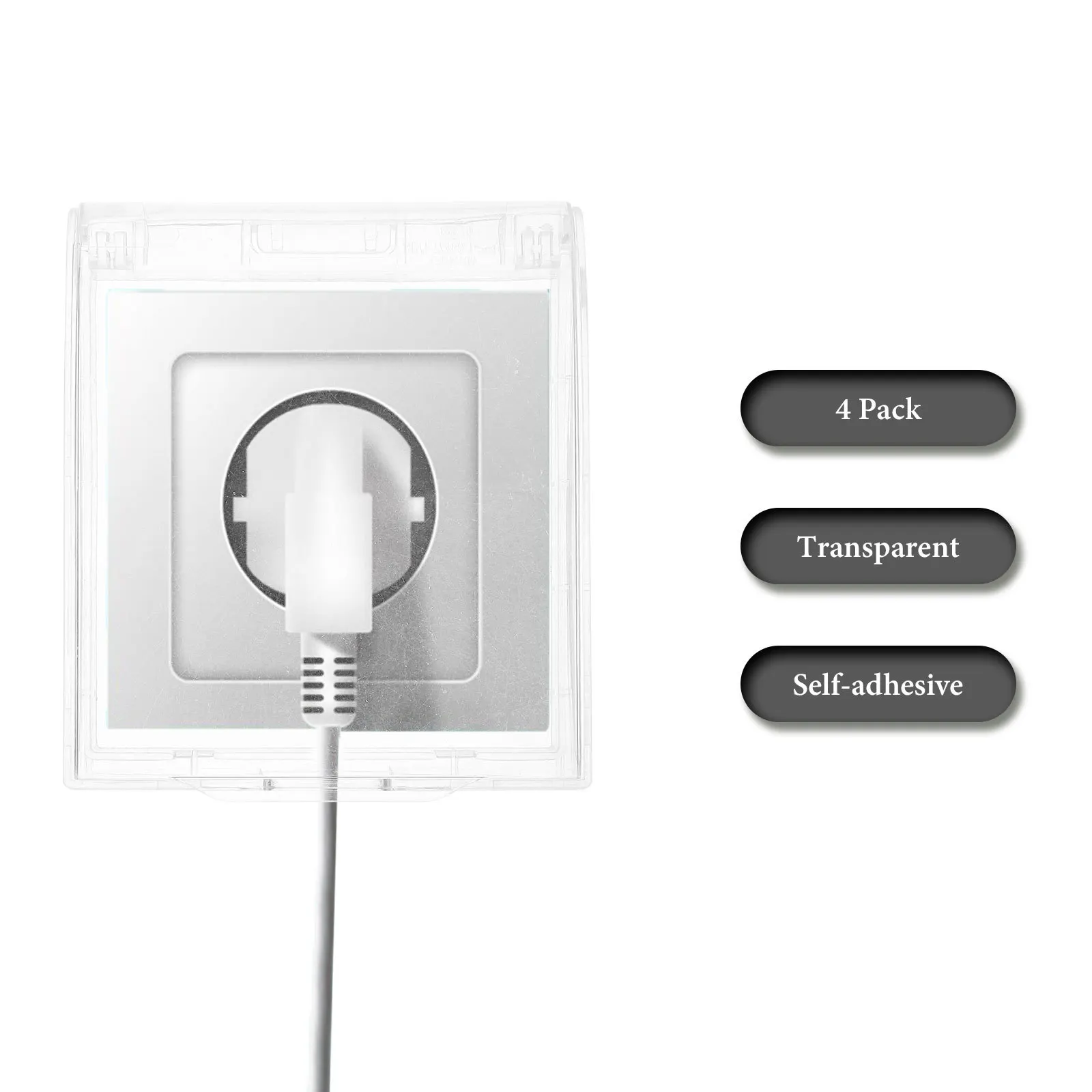 

4 шт. прочная водонепроницаемая крышка розетки, брызгозащищенные многоразовые крышки для электрических панелей, крышка розетки, крышки электрических панелей