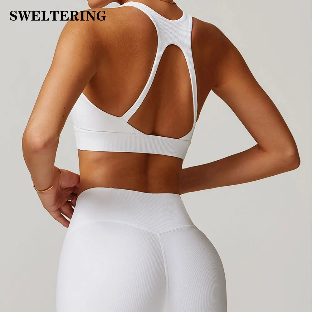 High Strength Breathable Sports Bra Anti-Sweat Fitness Top Women Yoga Bra Shockproof Crop Top Push Up Sport Bra Gym Workout Top