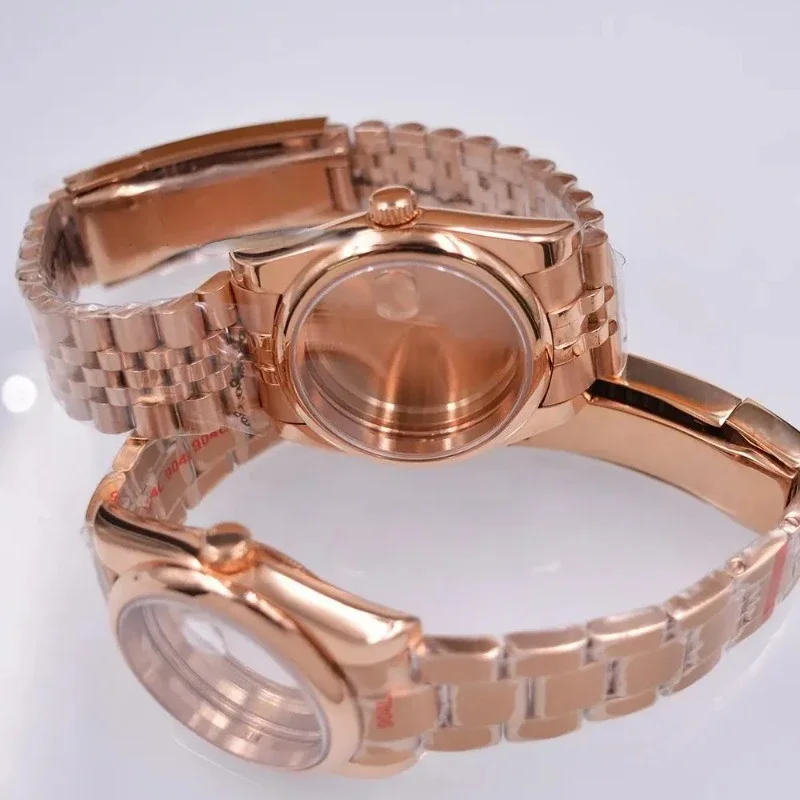 Корпус для часов из розового золота 36 мм/39 мм, браслет из нержавеющей стали, сапфировое стекло, детали для часов Datejust NH35 NH36, замена механизма