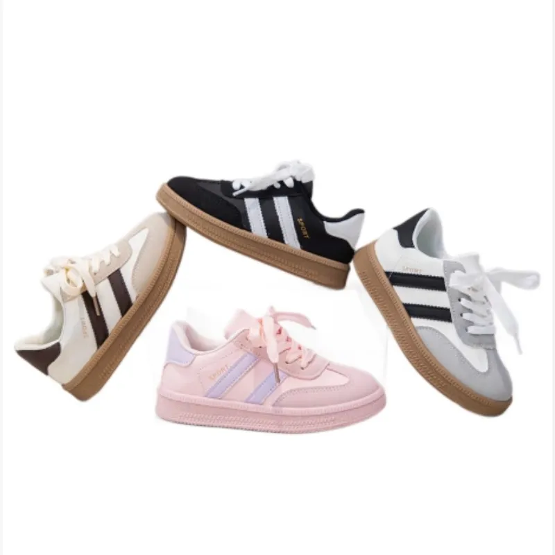 

4-цветная противоскользящая спортивная обувь с мягкой подошвой для мальчиков, осенний новый стиль, модные универсальные удобные кроссовки для отдыха для девочек26-37