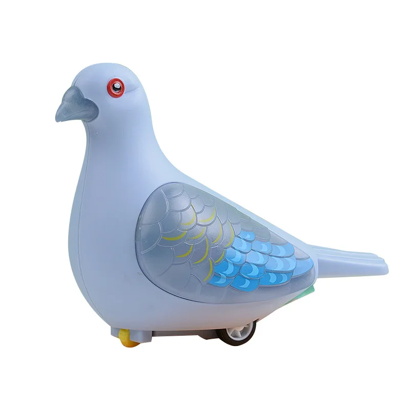 Pull Glowing Cord Clockwork SlidingToy Cute Cartoon Simulation Animal Pull Rope Luminous Pigeon Children Boys Girls Toys