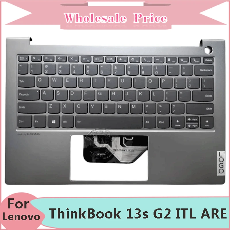 

New Original For Lenovo Notebook ThinkBook 13s G2 ITL ARE Laptop Palmrest Case Keyboard US English Version Upper Cover