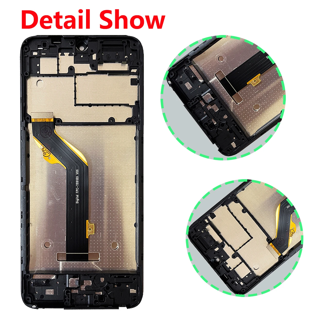 Original Pantalla For TCL 405 Full With Frame T506D LCD Touch Screen Assembly Replacement Digitizer Panel Repair Parts