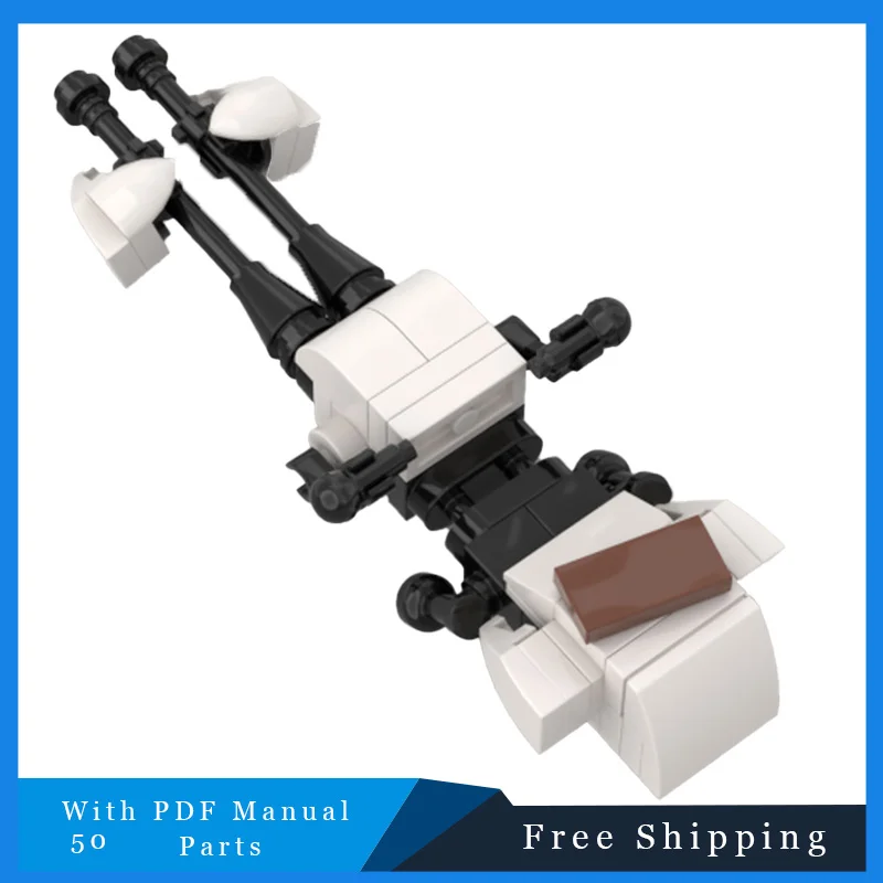 50-delige Star Battle-serie Cool Mini White Space Vehicle Technology Bricks Model voor kinderen Montagespeelgoed Festival Verrassingsgeschenken