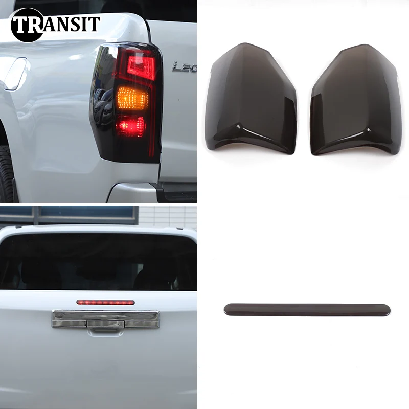 

ABS Black For Mitsubishi triton L200 2019-2023 Car Tail Light Cover Brake Light Wide Indicator Protective Cover Accessories