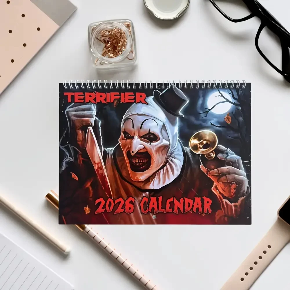 

Wall Calendar 2026 Monthly Hangable Clown Design 12 Months Family Planner Organizer Calendar for Bedroom Home Office Decor