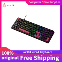 New AJAZZ AK980 Wired Mechanical Keyboard  Full-Function Hot-Swap Non-Conflicting RGB Gaming Keyboard Competitive Gaming