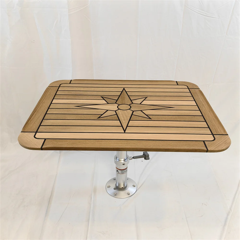 

Boat Rectangular Teak Table Top Round Corner 585x690mm 23x27.2 inch Marine Boat RV TTR6070 20c46e