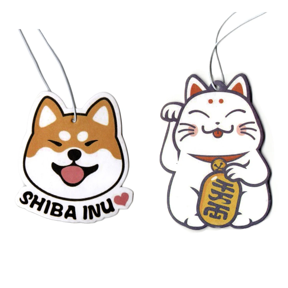 عطر معطر جو للسيارة على الطراز الياباني ، ديكور JDM ، قطة محظوظة ، قلادة مرآة الرؤية الخلفية ، زخرفة معلقة للكلب ، إكسسوارات السيارات #2