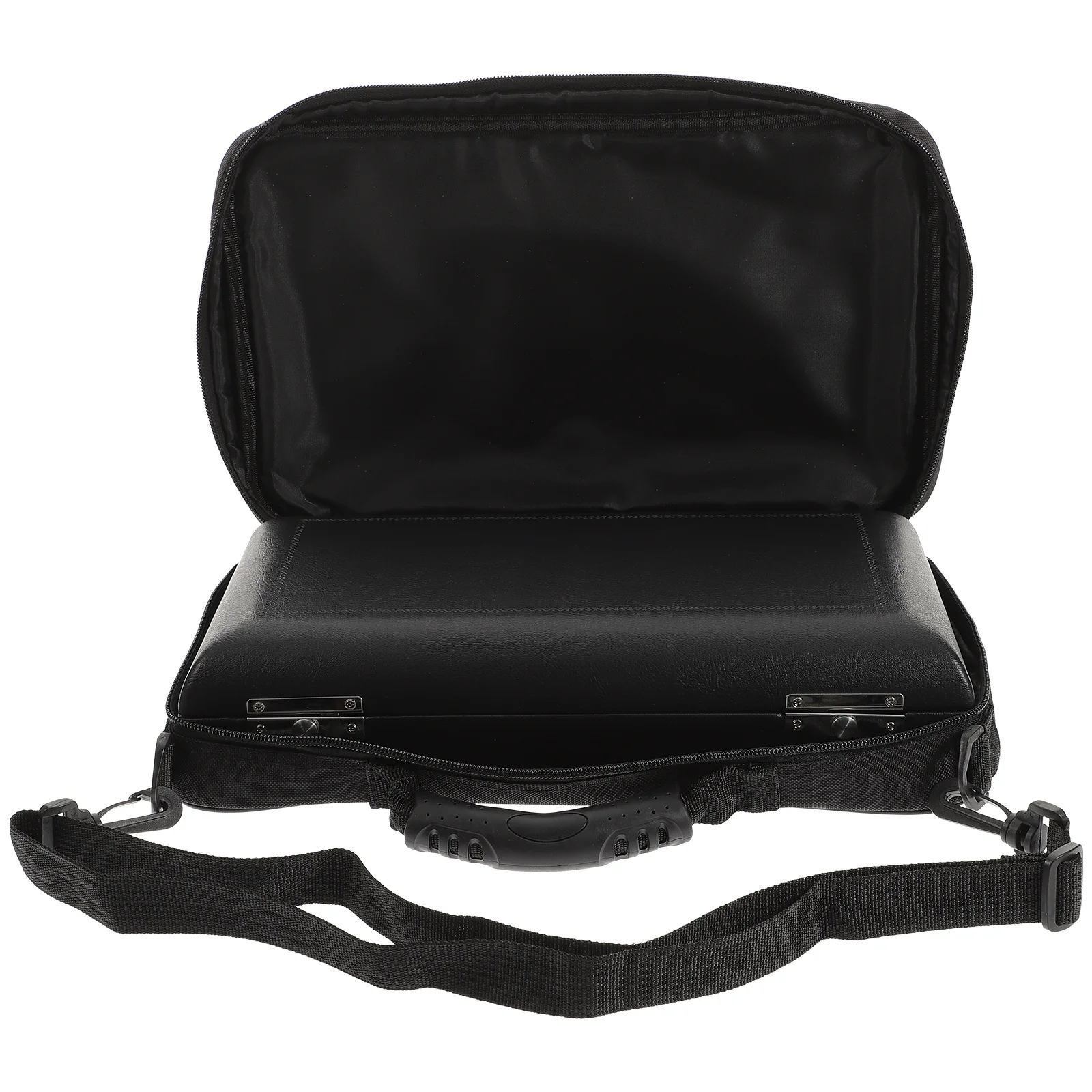 

1 Set Of Oboe Portable Storage Case Black Pu With Canvas Bag Durable Carrying Box For Instrument Holder Oboe Accessories