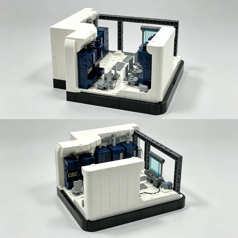 1433PCS MOC Ice Base Command Center Diorama Scene Model Building Blocks DIY Assembly Toy Adult Collector Desktop Decoration Gift