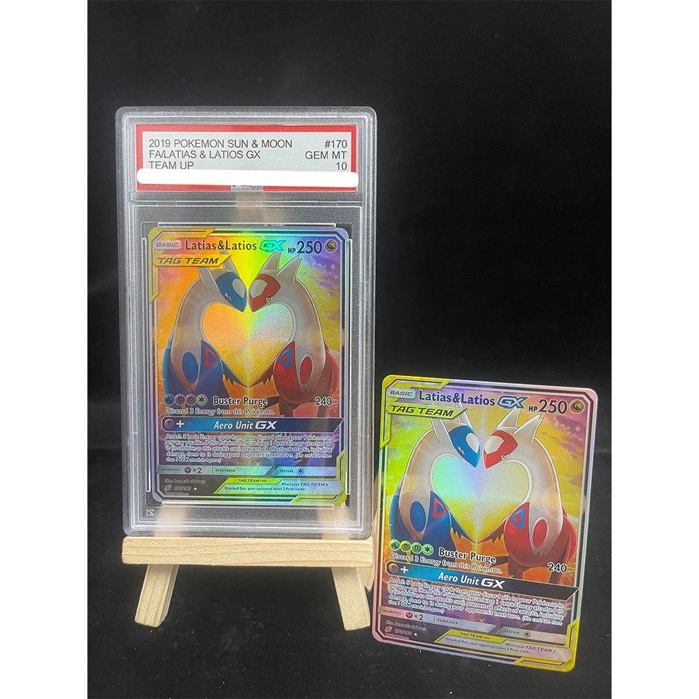 

2019 Pokemon Sun Moon Fa Vlatias Latios Gx Team Up Charizardv Grade 10 Collection Card Toy