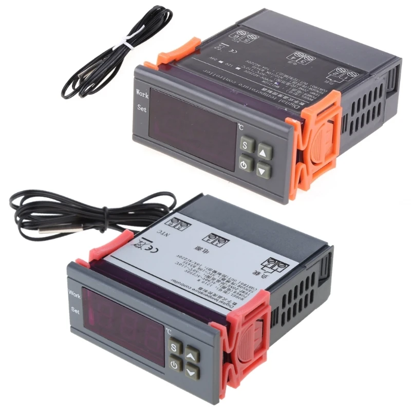 Cyfrowy regulator temperatury LED Termostat Celsjusza czujnikiem Sterowanie grzejnikiem 90-250 V Nadaje się do zastosowań