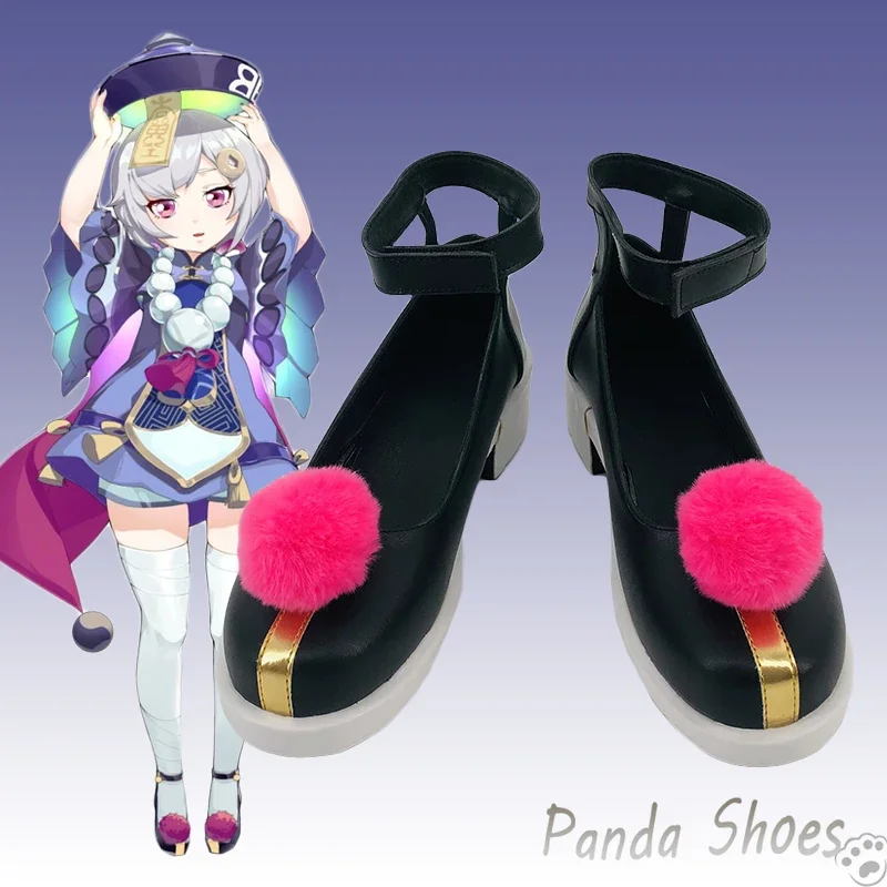 

Genshinimpact Qiqi Cosplay Shoes Anime Game Cos Furry Boots Game Qiqi Cosplay Costume Prop Shoes for Con Halloween Party