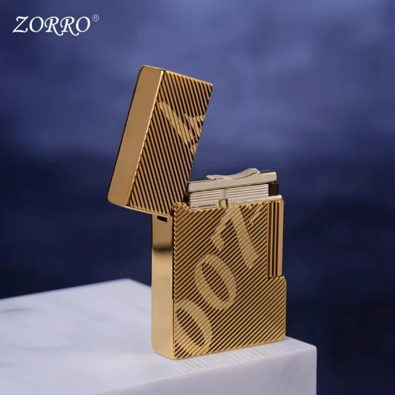 

Масляная зажигалка Zoro, 612 боковых скольжения, короткий шлифовальный круг в стиле ретро Douyin, такой же модный простой оптовый агент, отправьте хорошие коллеги друзей