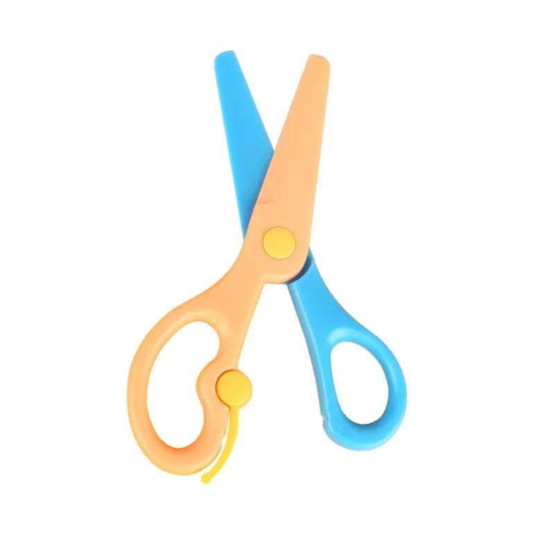 Children\'s Paper-cutting Safety Students Kindergarten Manual Safety Scissors All Plastic Elastic Scissors Do Not Hurt Hands