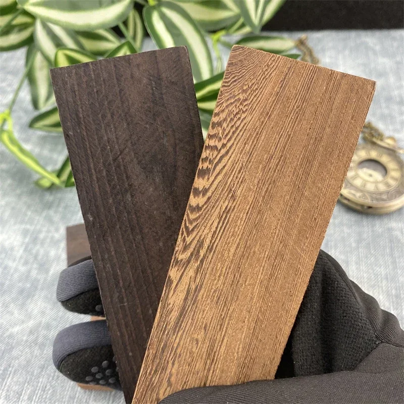1pcs Natural Black Ebony Wood Sheet Solid Wood Blank DIY Knife Handle Making Craft Tool Grip Patch 120X40X8mm