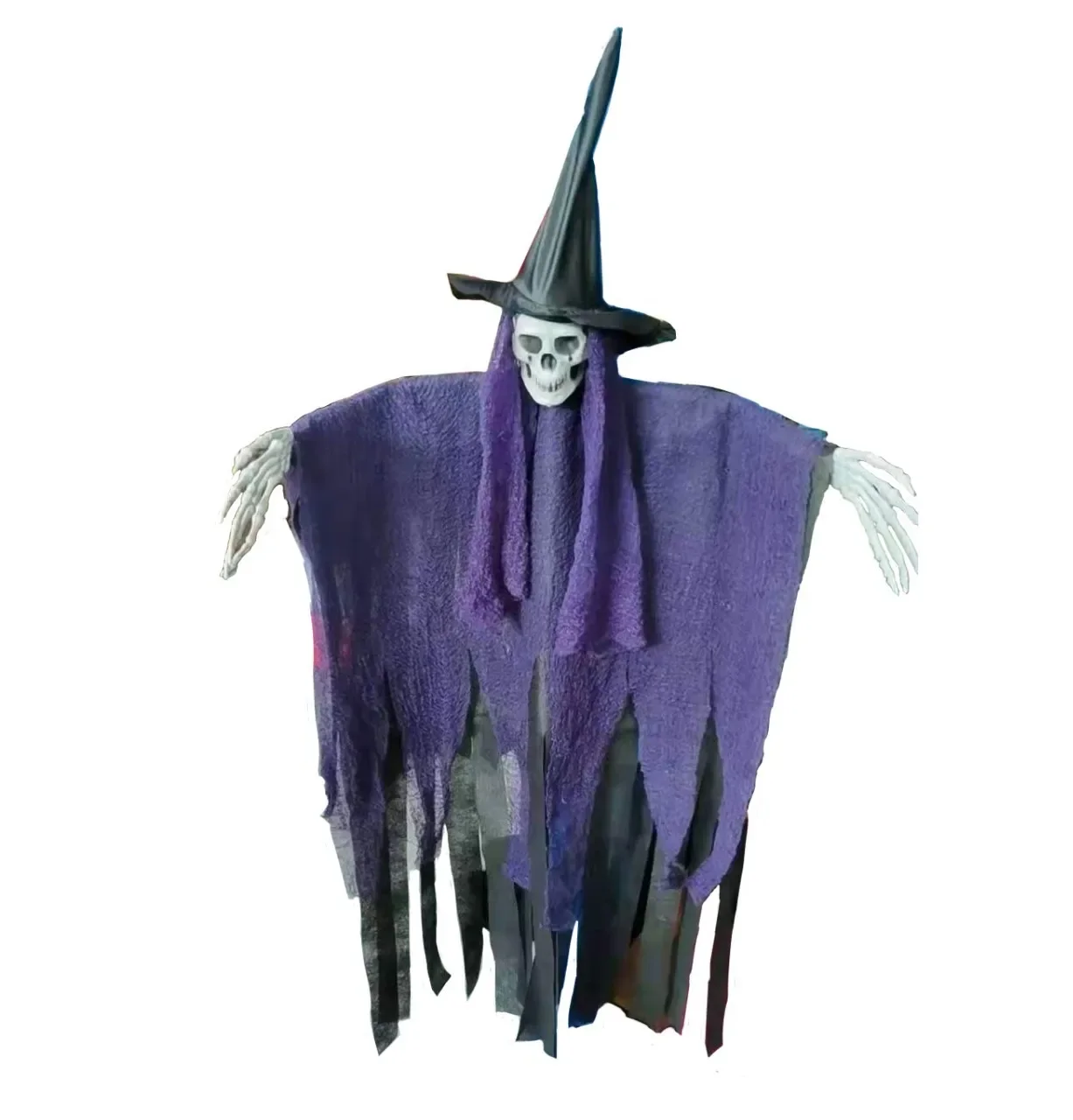 Practical Classic Halloween Hanging Ghost Horror Witch Halloween Pendant Haunted House Decorations Glowing Sound Halloween Props