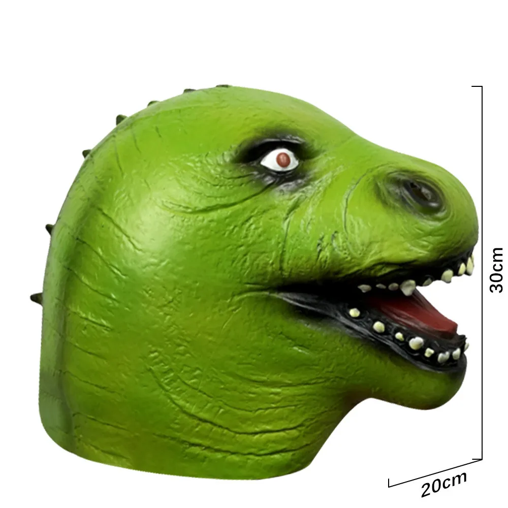 Grüne Tier-Dinosaurier-Kopfmaske Halloween-Maskottchen-Kostüm-Maske – Detail 6