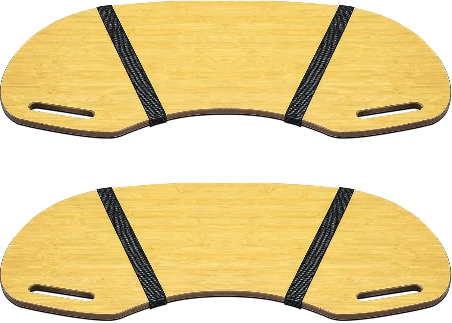 

Двухсекционный изогнутый деревянный столик-подставка для ноутбука с ручками и ремнями, 30,5x12,5 дюймов, для домашнего использования