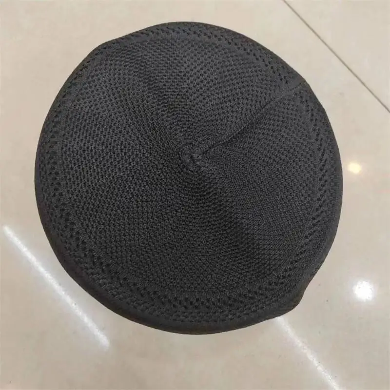 Casquettes musulmanes pour hommes, chapeau de prière tête de mort, dessus plat avec maille, Kufi Kippa islamique, Arabie saoudite, été juif, livraison gratuite