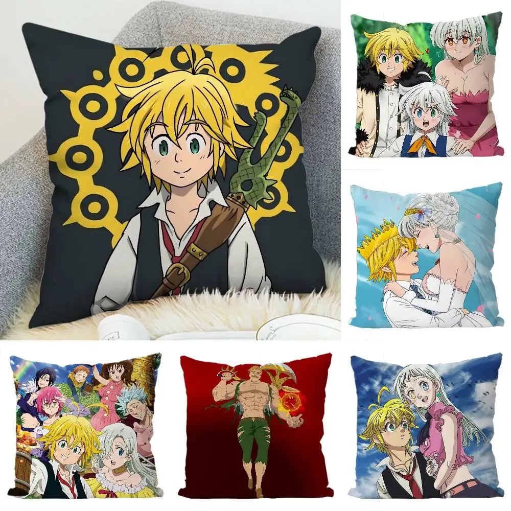 

The Seven Deadly Sins Pillow Case Luxury Double-sided For Car Pillows 45x45 Cushions Cover Home And Decoration Sofa Pillowcase 5