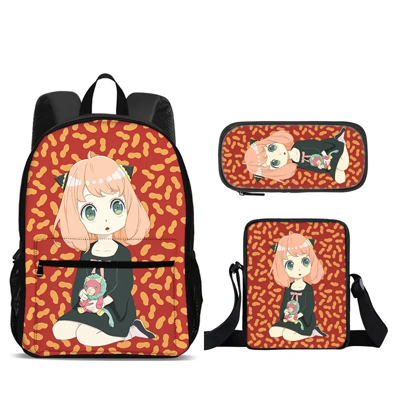 

SPY×FAMILY Backpack Pen Bag Shoulder Bag 3pcs Set Versatile Cartoon Large Capacity Boy and Girl School Birthday Best Gift