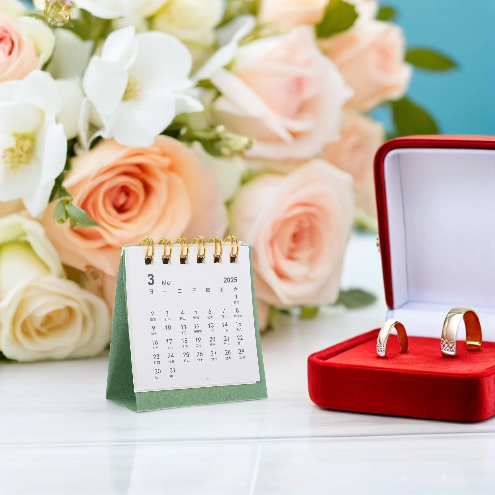 

Mini Calendar 2025 Small Desk Calendar Desktop Organizer for Home Office Dorm Birthday Holiday Tracking Personal Encouragement