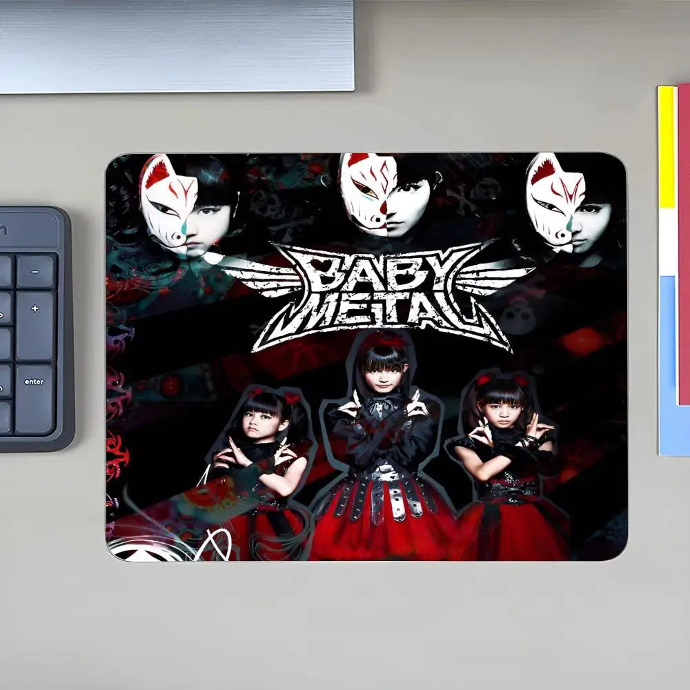 B-Babymetals R-Rock B-Bands MINISO Mouse Pad Anime Game Mouse Pad High Quality Small Desk Pad Rubber Laptop Desk Pad