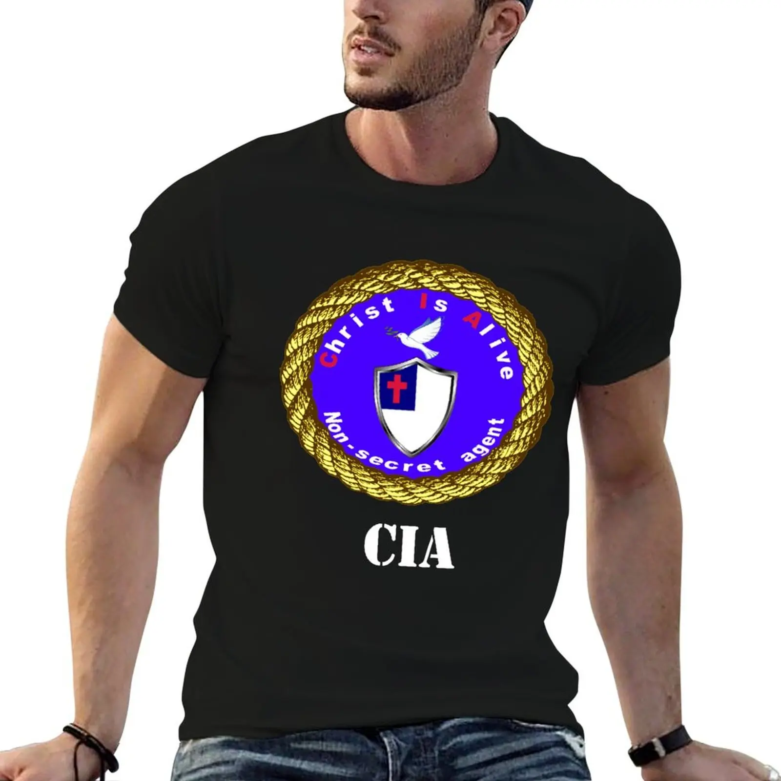 CIA - Christ Is Alive T-Shirt t-shirt personnalisé pour homme, t-shirts graphiques, t-shirts anime pour homme