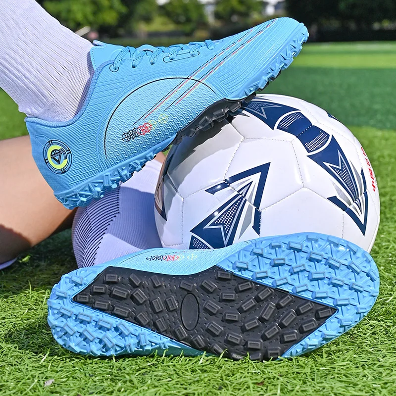 Zapatos de fútbol con punta larga para niños y estudiantes, calzado de entrenamiento Unisex, talla grande, 31-45, gran oferta