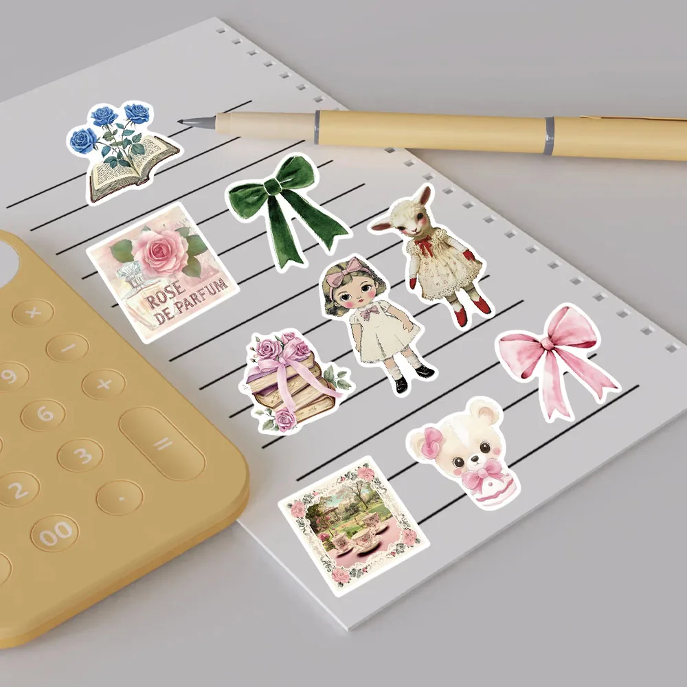 50 قطعة ملصق جمالي غامض Y2k كمبيوتر محمول أنيق إبداعي جداري بار الأمتعة ديكور المجتمع سكيت عنبر إبداعي #4