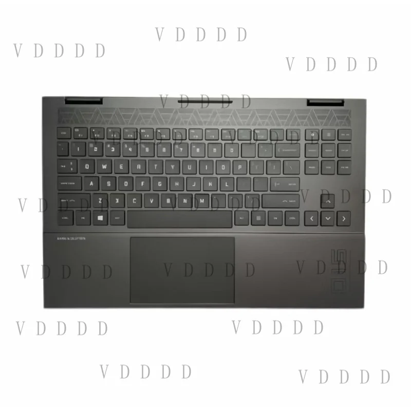 Z...  HP 15-EN EK TPN-Q238 Q236 Palmrest Cover RGB Colorful backlighting Keyboard