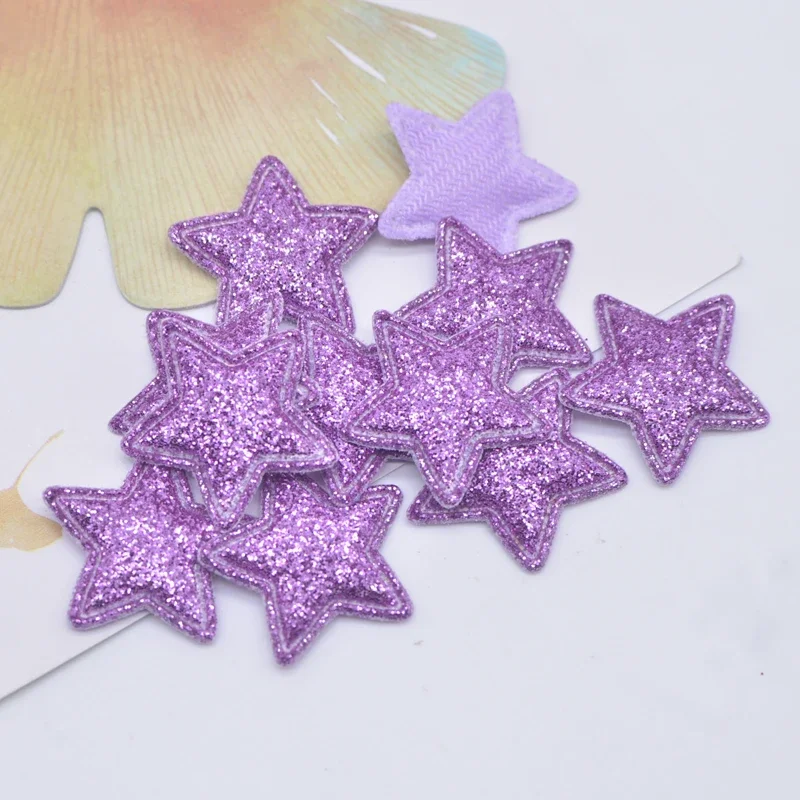 100 Stuks 22mm Bling Star Applique Gewatteerde Patches voor DIY Hoofddeksels Haar Clips Decor Kleding Hoed Ambachten Naaibenodigdheden
